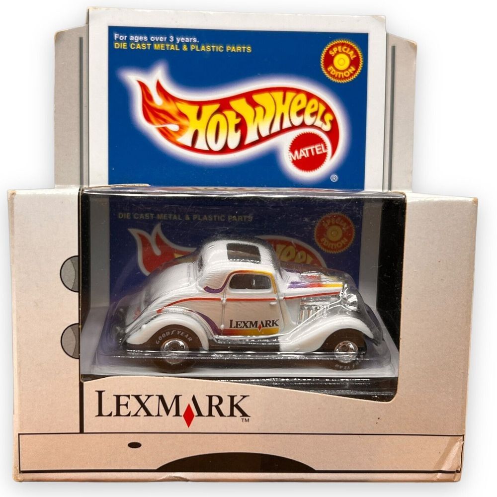 Vintage Lot 2 Hot Wheels Limited Edition Ford‎ 34 Hot Rod Flames  Lexmark 1999